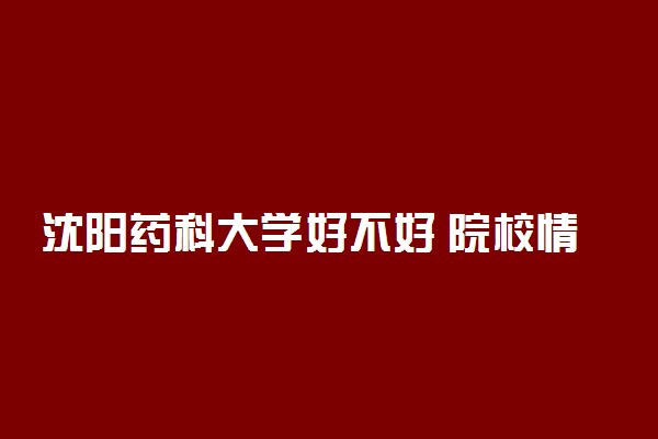 沈阳药科大学好不好 院校情况简要介绍