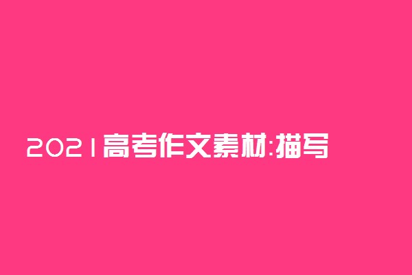 2021高考作文素材：描写心情的四字成语
