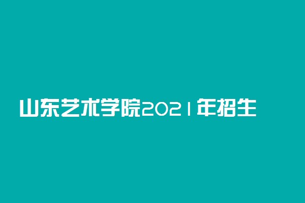 山东艺术学院2021年招生专业及招生计划