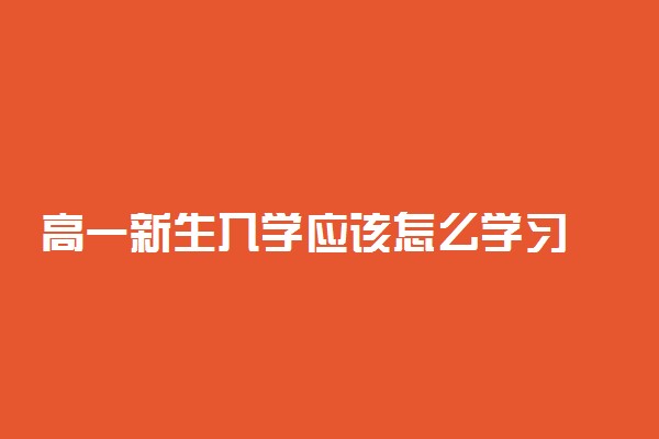 高一新生入学应该怎么学习 学习方法有哪些