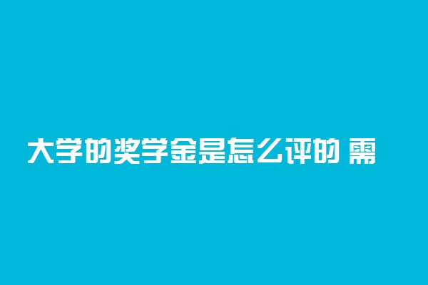 大学的奖学金是怎么评的 需要满分什么要求