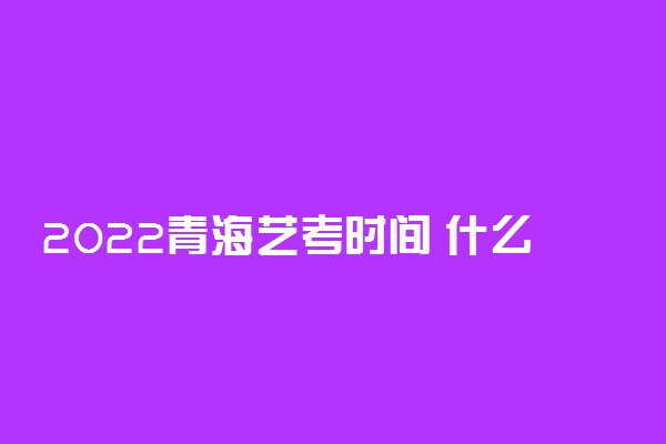 2022青海艺考时间 什么时候考试