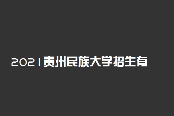 2021贵州民族大学招生有哪些专业 什么专业就业好