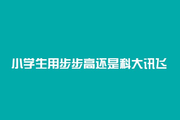 小学生用步步高还是科大讯飞 有什么区别