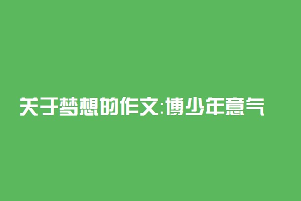 关于梦想的作文：博少年意气，圆青春梦想