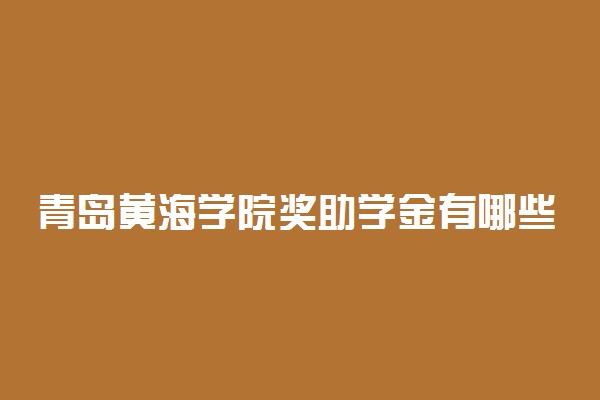 青岛黄海学院奖助学金有哪些分别多少钱 怎么申请评定