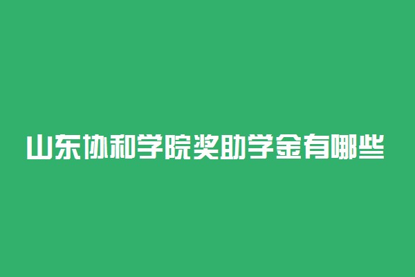 山东协和学院奖助学金有哪些分别多少钱 怎么申请评定