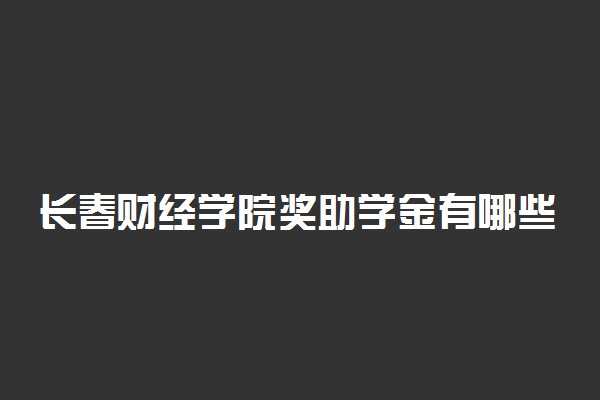 长春财经学院奖助学金有哪些分别多少钱 怎么申请评定