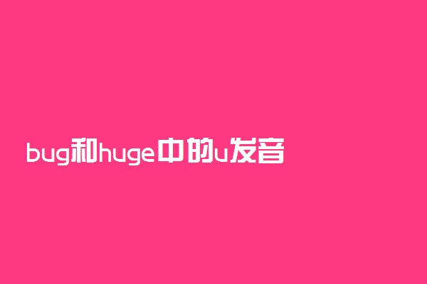 bug和huge中的u发音相同吗