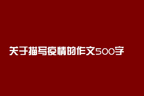 关于描写疫情的作文500字：新冠肺炎疫情—快递小哥