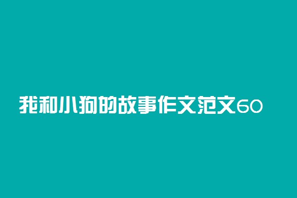 我和小狗的故事作文范文600字左右