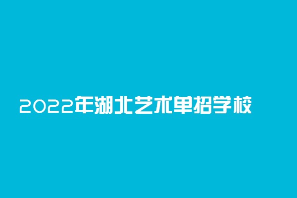 2022年湖北艺术单招学校有哪些