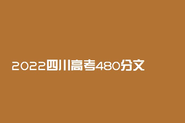 2022四川高考480分文理科可以报什么大学