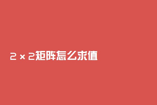 2×2矩阵怎么求值