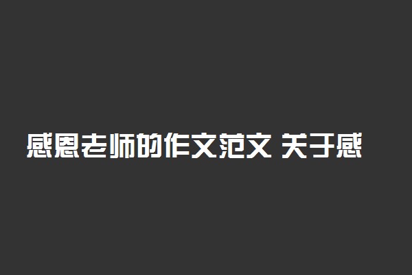 感恩老师的作文范文 关于感恩的优秀作文欣赏