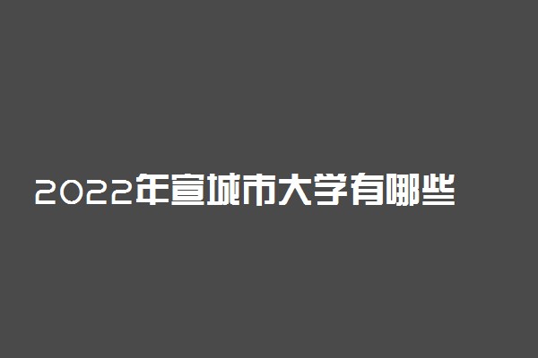 2022年宣城市大学有哪些 最新宣城学校名单