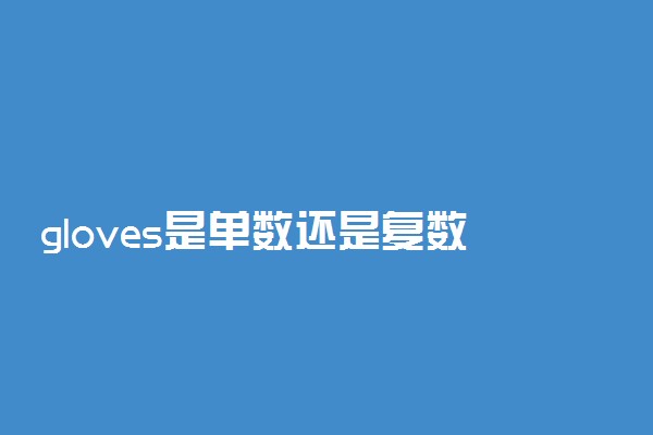 gloves是单数还是复数
