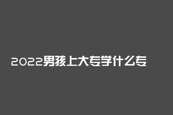 2022男孩上大专学什么专业发展好