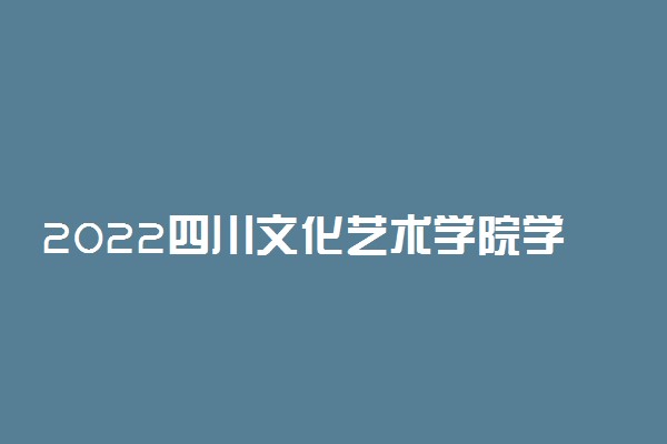 2022四川文化艺术学院学费 多少钱一年