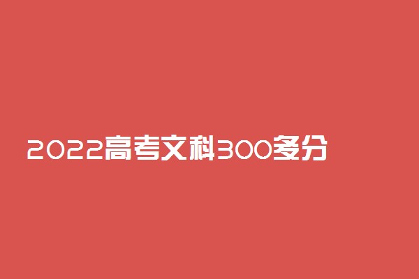 2022高考文科300多分公立专科哪个比较好