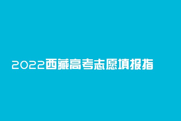 2022西藏高考志愿填报指南及技巧