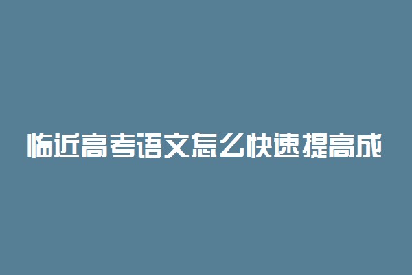 临近高考语文怎么快速提高成绩 有什么方法