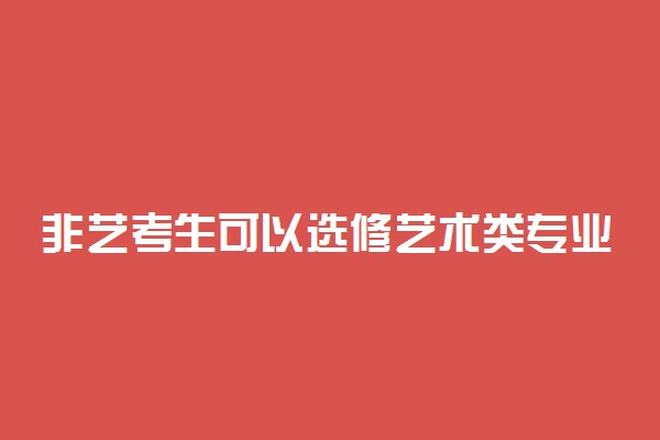 非艺考生可以选修艺术类专业吗 有什么要求