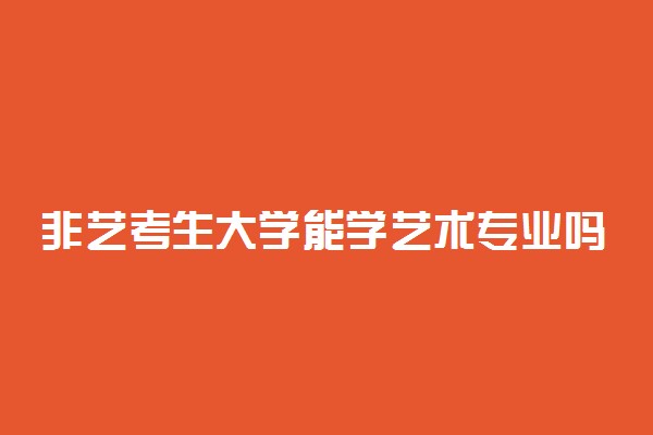 非艺考生大学能学艺术专业吗 能考什么专业