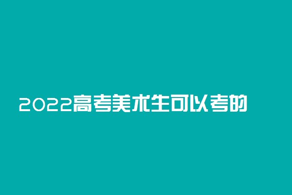 2022高考美术生可以考的综合类大学有哪些