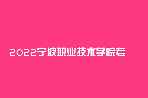 2022宁波职业技术学院专业排名 哪些专业比较好