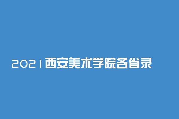 2021西安美术学院各省录取分数线是多少