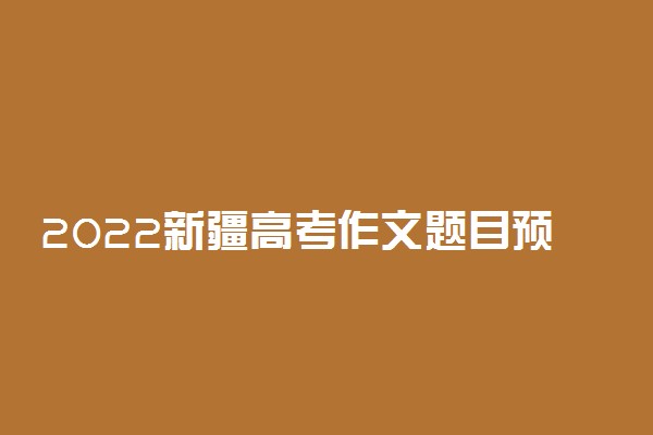 2022新疆高考作文题目预测及范文