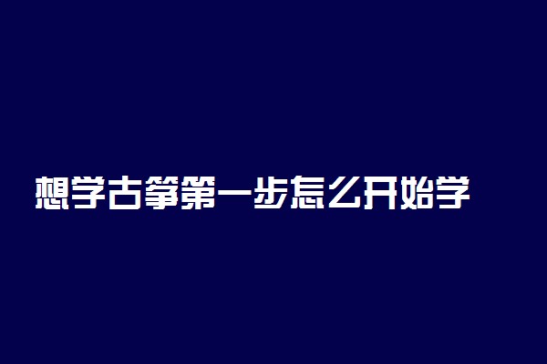 想学古筝第一步怎么开始学 初学者古筝学习方法