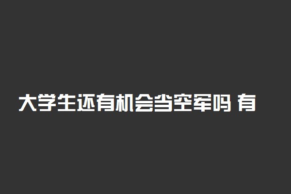 大学生还有机会当空军吗 有什么条件