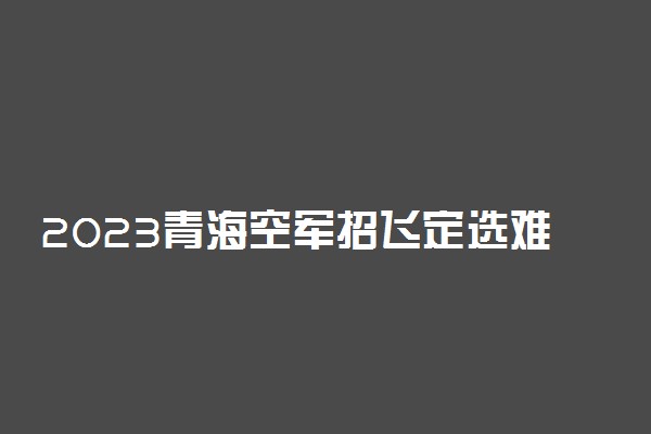 2023青海空军招飞定选难通过吗 有什么注意事项