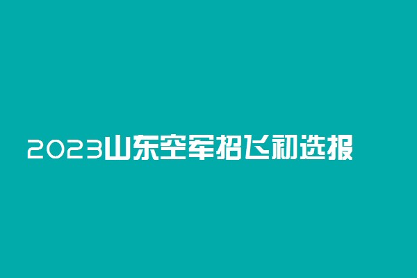 2023山东空军招飞初选报名表及初选防疫要求