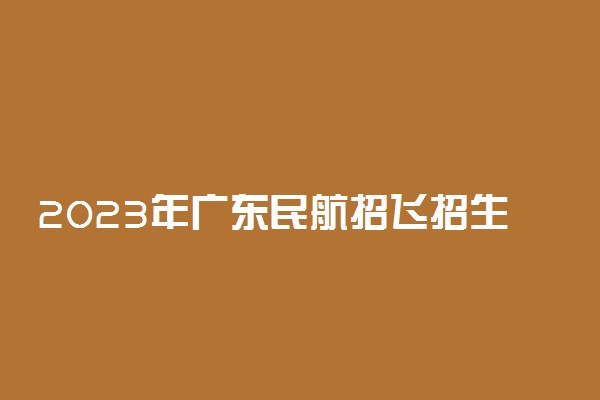 2023年广东民航招飞招生条件及要求