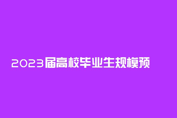 2023届高校毕业生规模预计1158万人 同比增长82万人