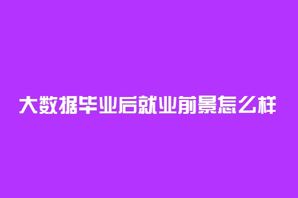 大数据毕业后就业前景怎么样 哪些工作吃香