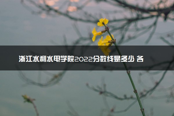 浙江水利水电学院2022分数线是多少 各省录取最低位次