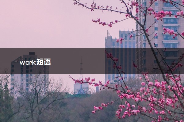 work短语