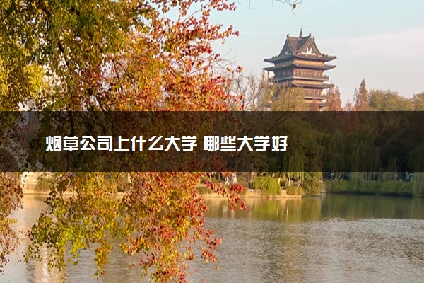 烟草公司上什么大学 哪些大学好