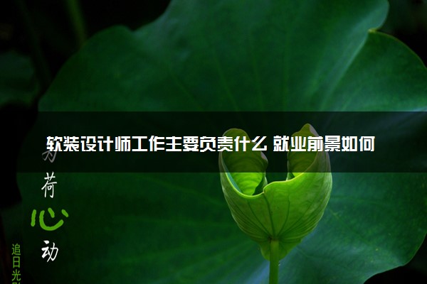 软装设计师工作主要负责什么 就业前景如何