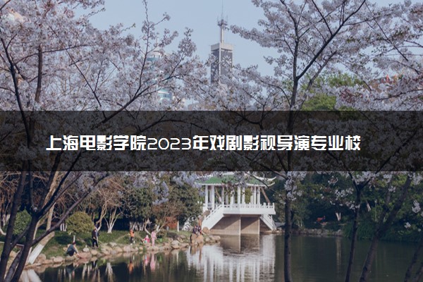 上海电影学院2023年戏剧影视导演专业校考复试安排