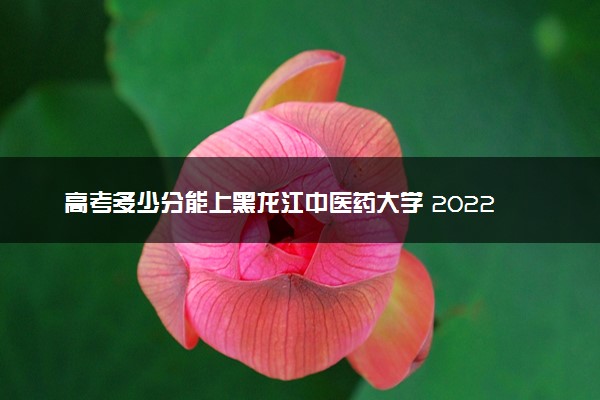 高考多少分能上黑龙江中医药大学 2022录取分数线是多少