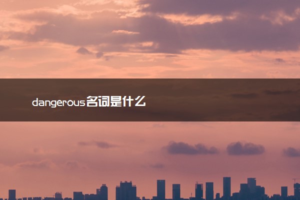 dangerous名词是什么