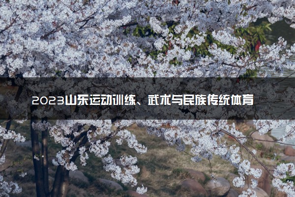 2023山东运动训练、武术与民族传统体育专业文化考试时间