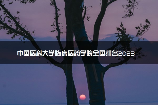 中国医科大学临床医药学院全国排名2023最新排名表：国内第几名？多少位？