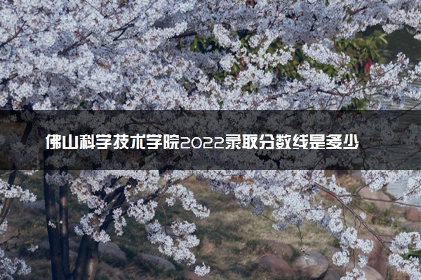 佛山科学技术学院2022录取分数线是多少 各省投档最低分及位次