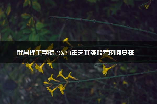 武昌理工学院2023年艺术类校考时间安排 什么时候截止报名